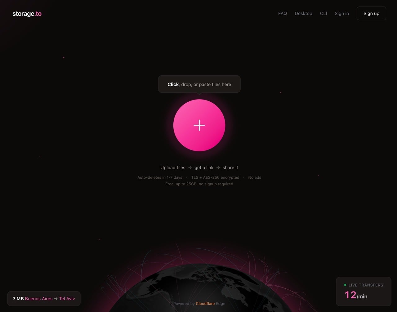 storage.to 教學：25 GB 超大免費空間，免註冊高速上傳分享與閱後即焚 – 免費資源網