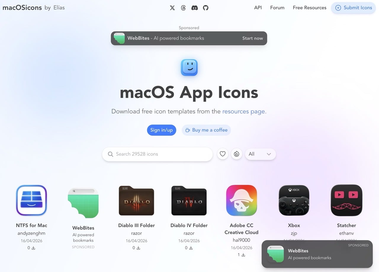 Mac 圖示替換教學：使用 macOSicons 免費下載近 3 萬款精美 App 圖示 – 免費資源網