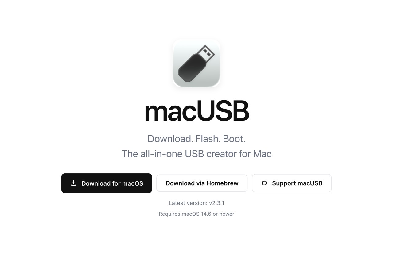 macUSB 免費 Mac 開機隨身碟製作工具，支援 macOS、Windows、Linux 一次搞定